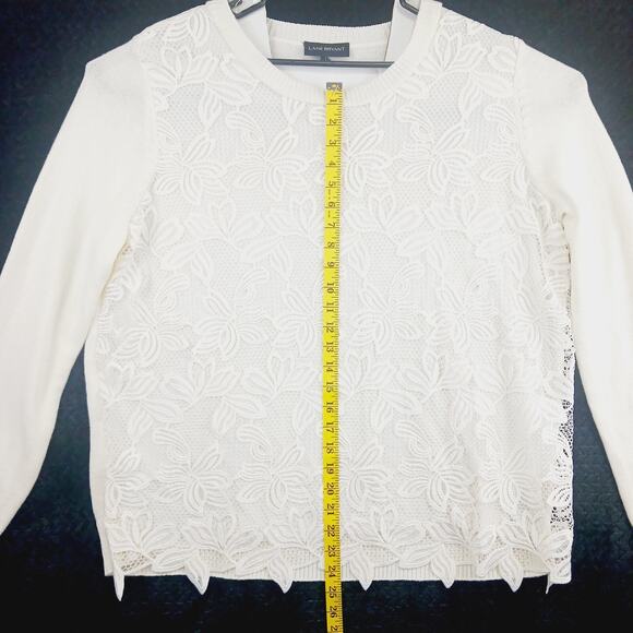 Sweater Size 18-20 Lace White Fairycore Romantic Quiet Luxury Classic Chic NWT - Picture 4 of 16